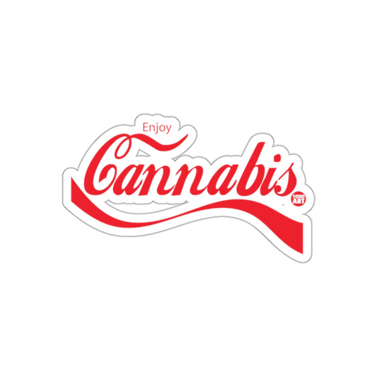Enjoy Cannabis Retro Sticker Ideal for Product Customization