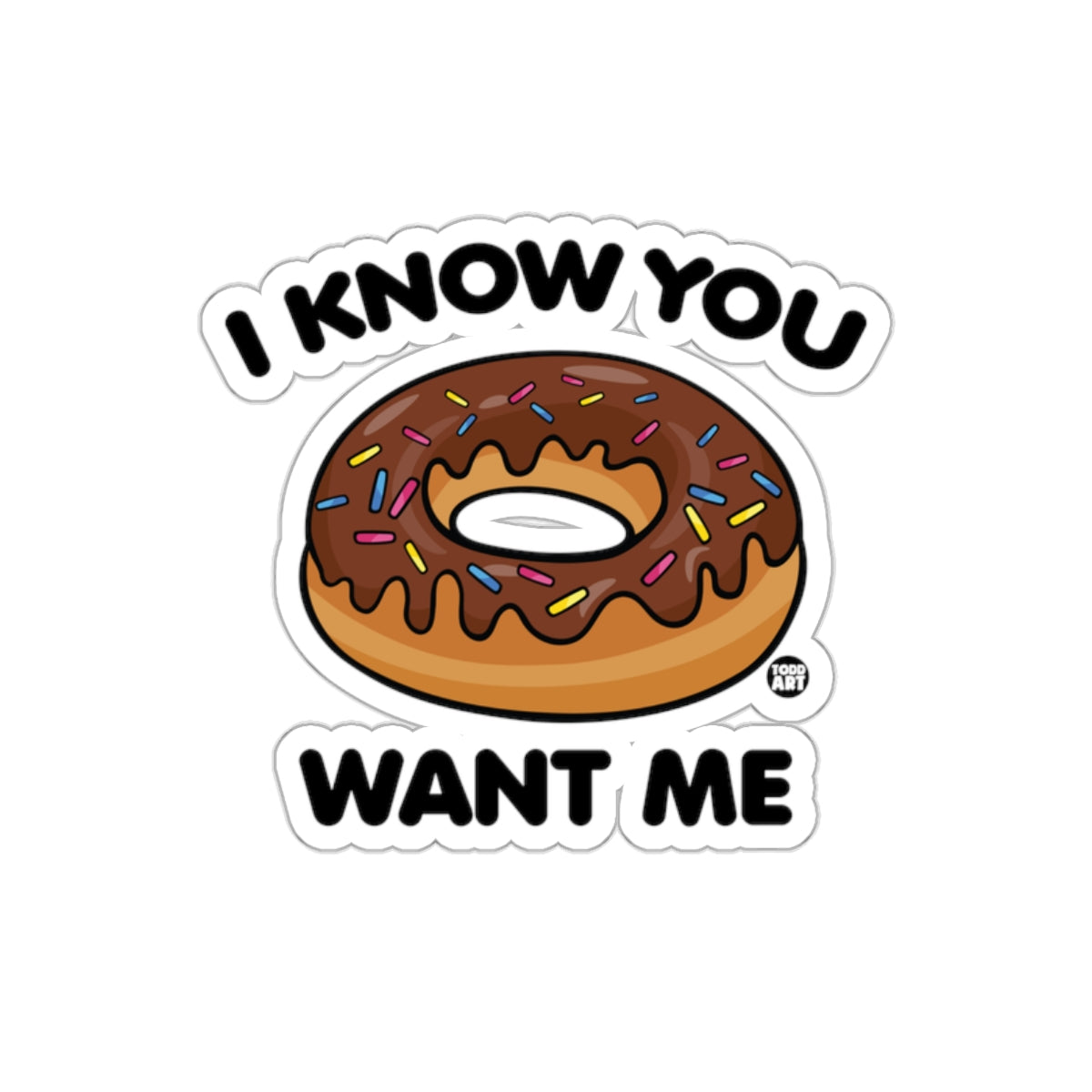 Delicious Chocolate Donut with Sprinkles Sticker