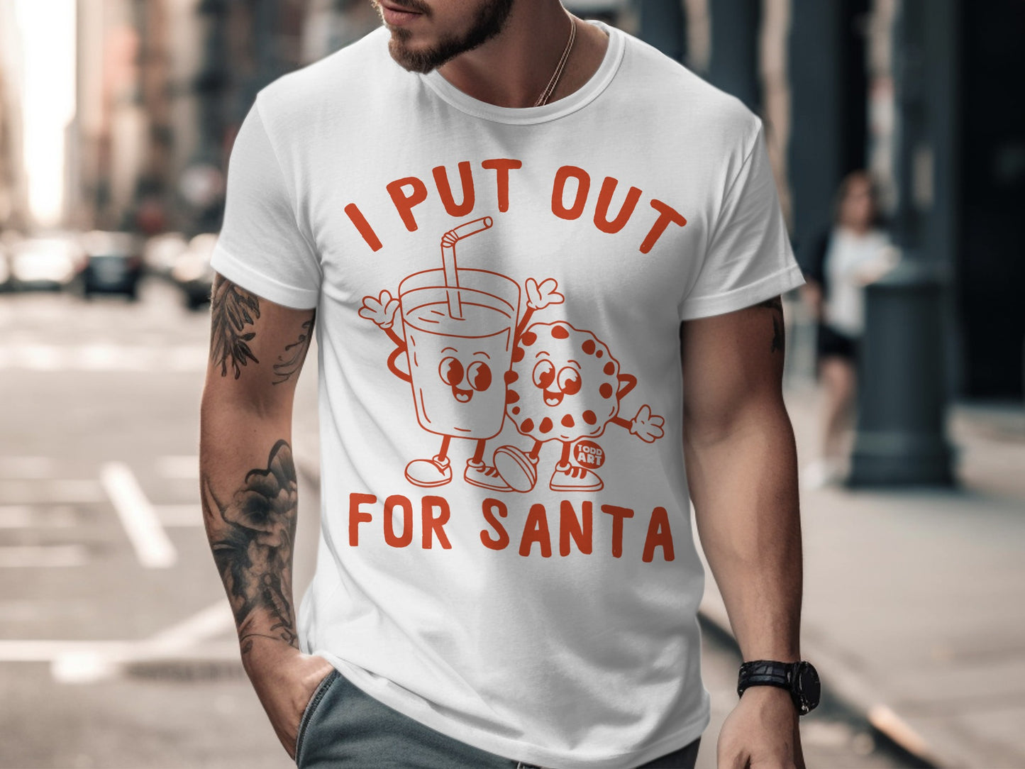 I Put Out For Santa Fun Festive Graphic T-shirt