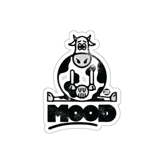 Funny Cow Mood Cartoon Sticker for Various Uses