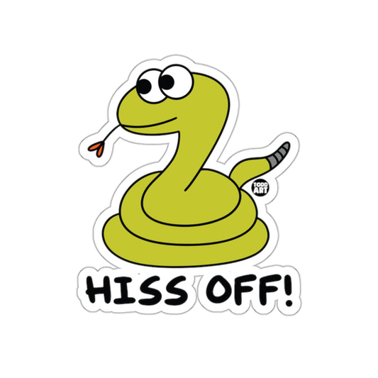 Hiss Off Snake with Cartoon Eyes Funny Snake Design Stickers
