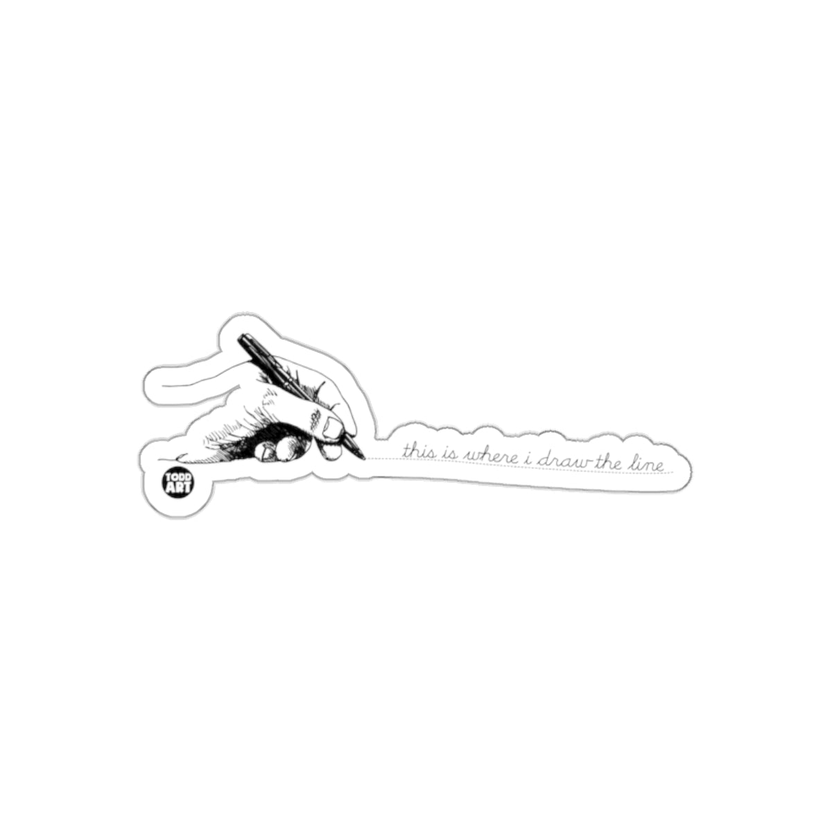 This is Where I Draw the Line Sticker Product