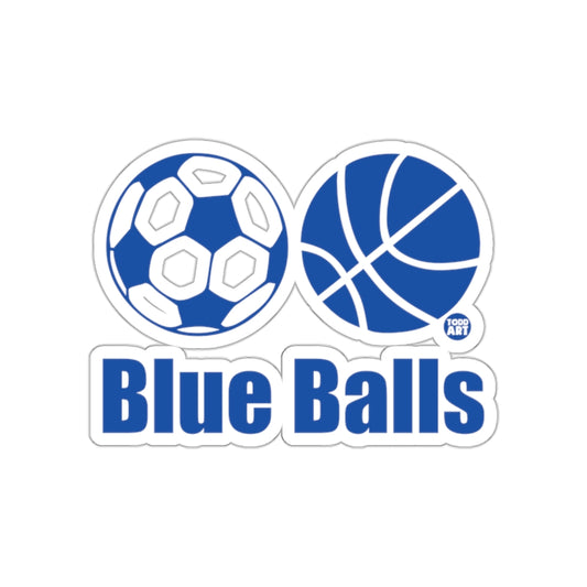 Soccer And Basketball Blue Balls Sports Art Stickers