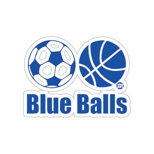 Soccer And Basketball Blue Balls Sports Art sticker