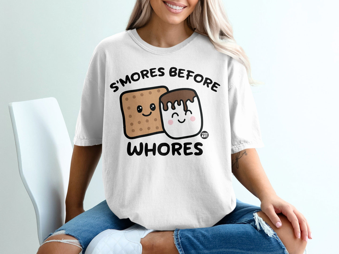 S'mores Before Whores Graphic Tee for Humorous Style