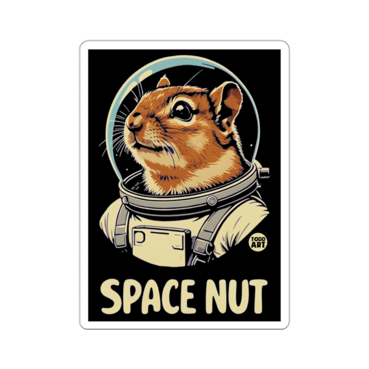 Space Nut Squirrel Astronaut Art Poster Print Decor