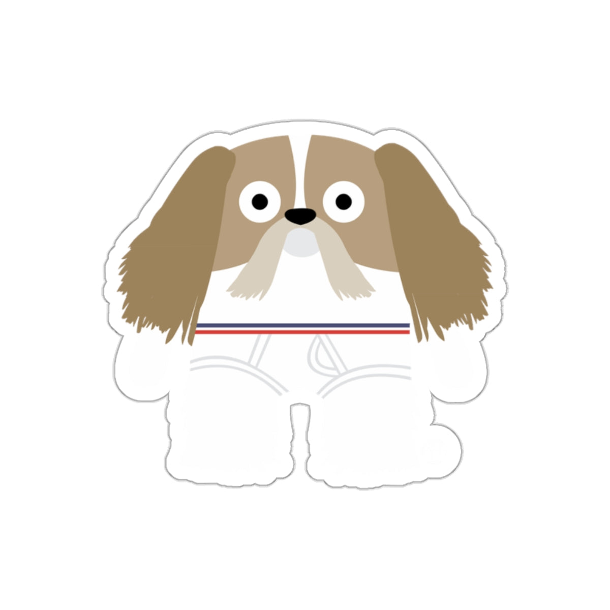 Cute Shih Tzu Cartoon Design Sticker for Dog Lovers