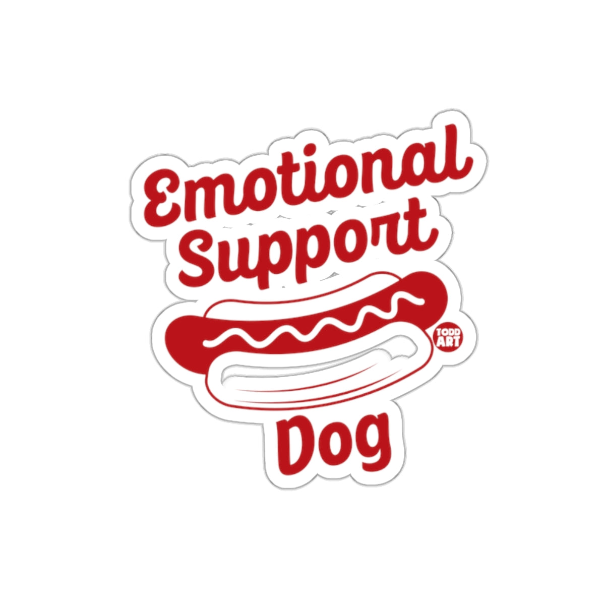 Emotional Support Dog Hot Dog Sticker
