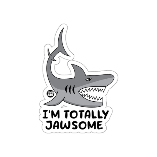 I Am Totally Jawsome Cute Cartoon Shark Drawing sticker