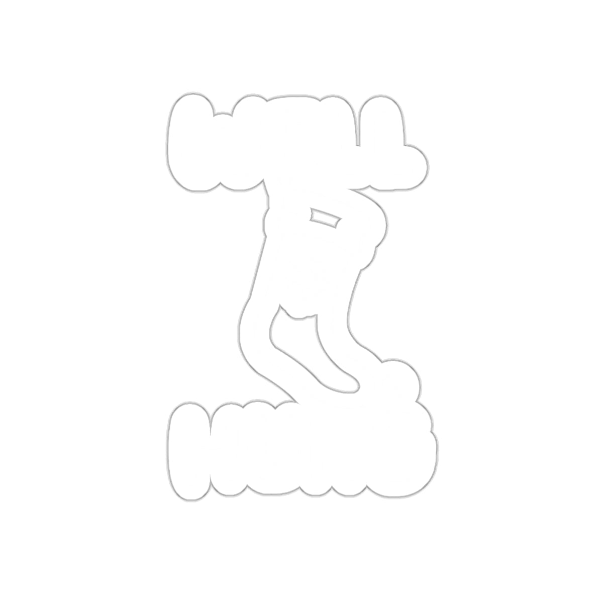 Well Hung Dance Figure Fun Design Sticker