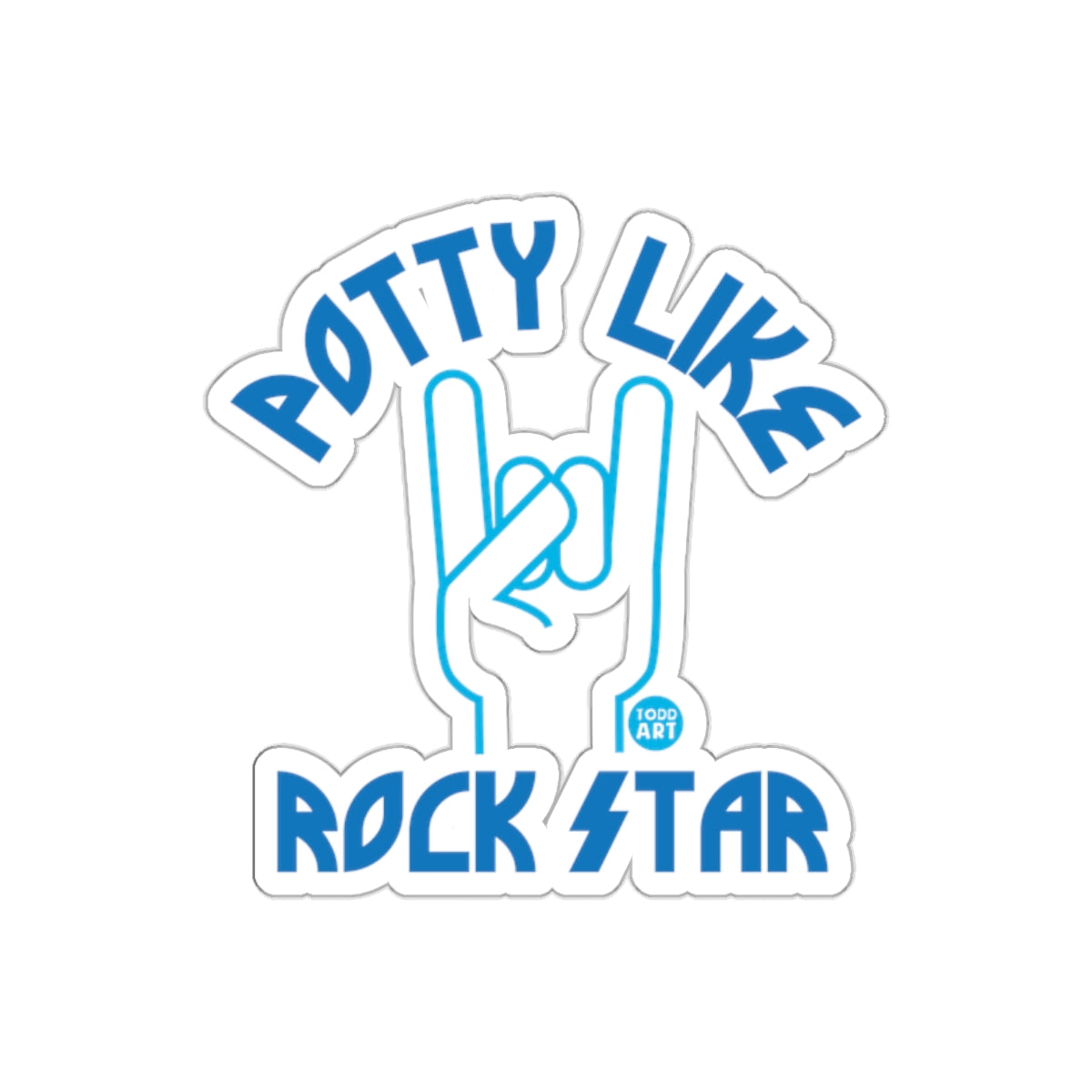 Potty Like Rock Star Illustration Design Art Stickers