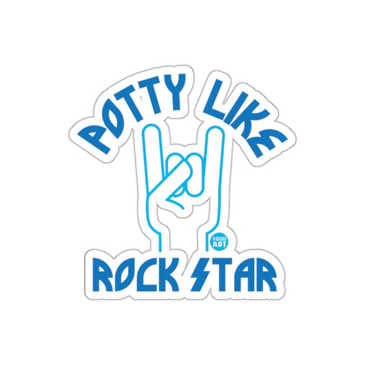 Potty Like Rock Star Illustration Design Art sticker