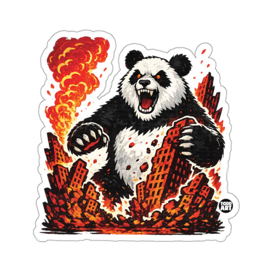 Aggressive Panda Attack Cityscape Firestorm product type