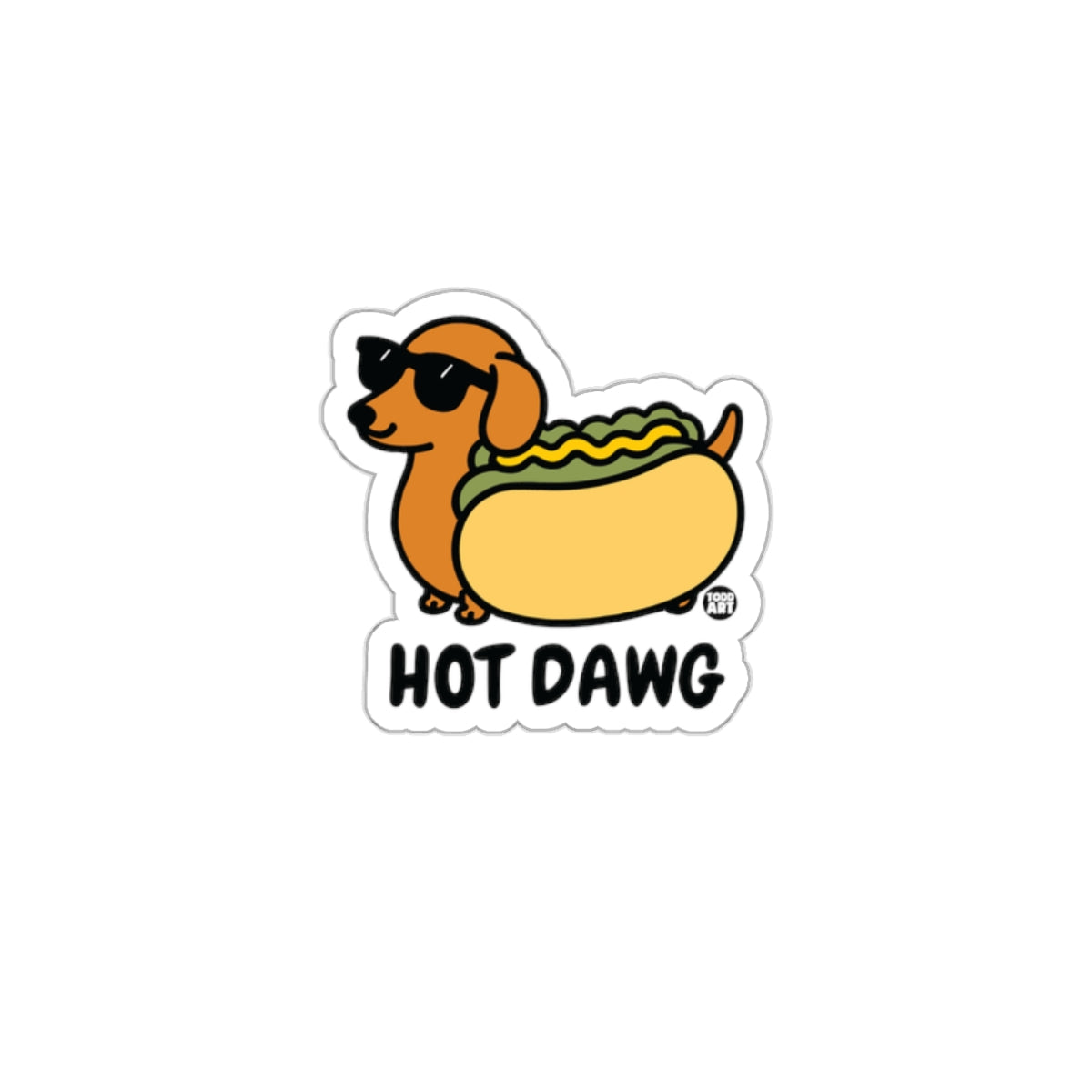 Hot Dawg Fun and Quirky Sticker for Dog Lovers