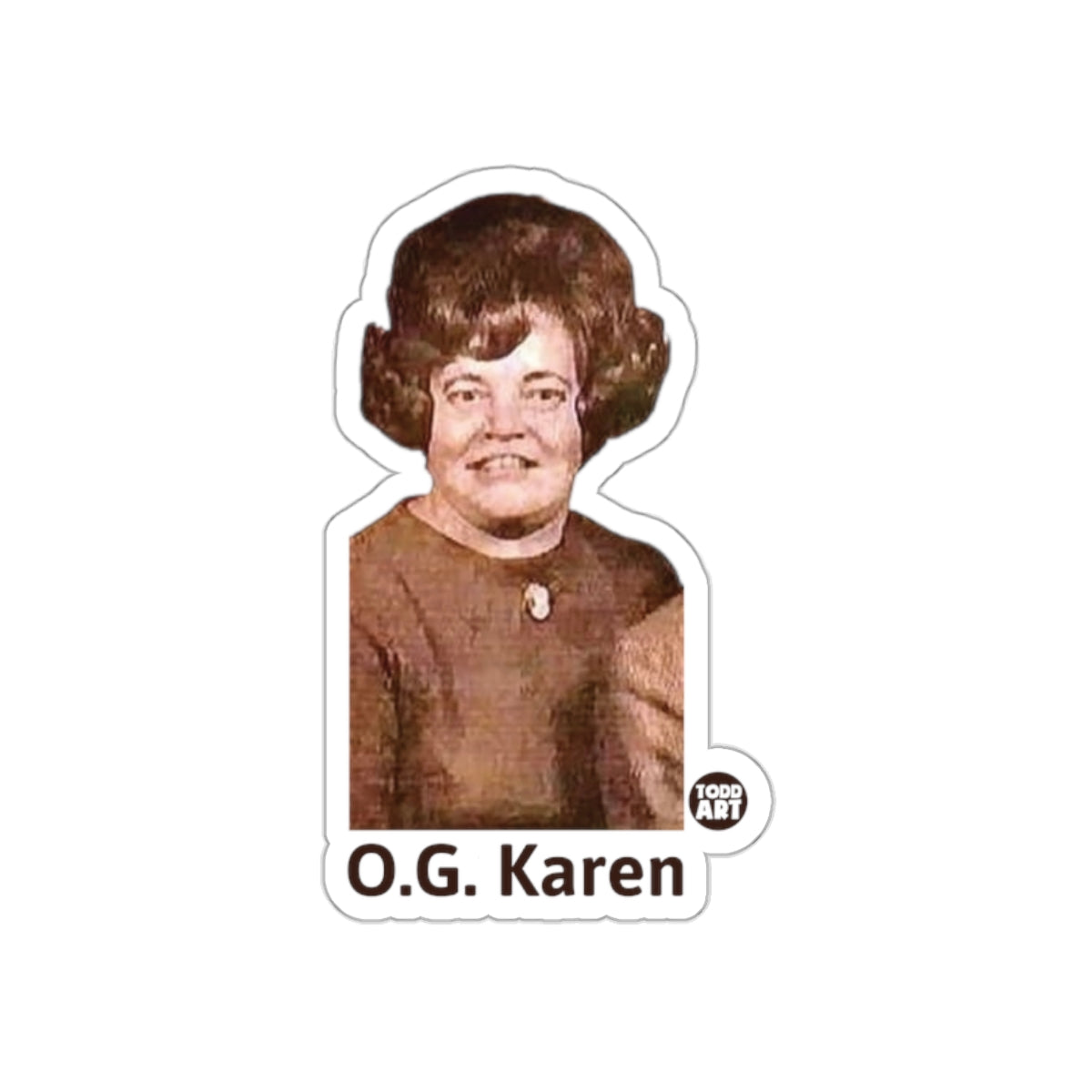 O.G. Karen Todd Art Sticker Iconic Vintage Design