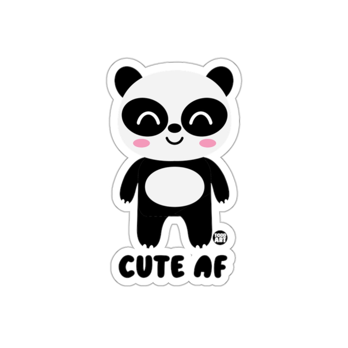 Adorable Smiling Panda Cute AF Sticker