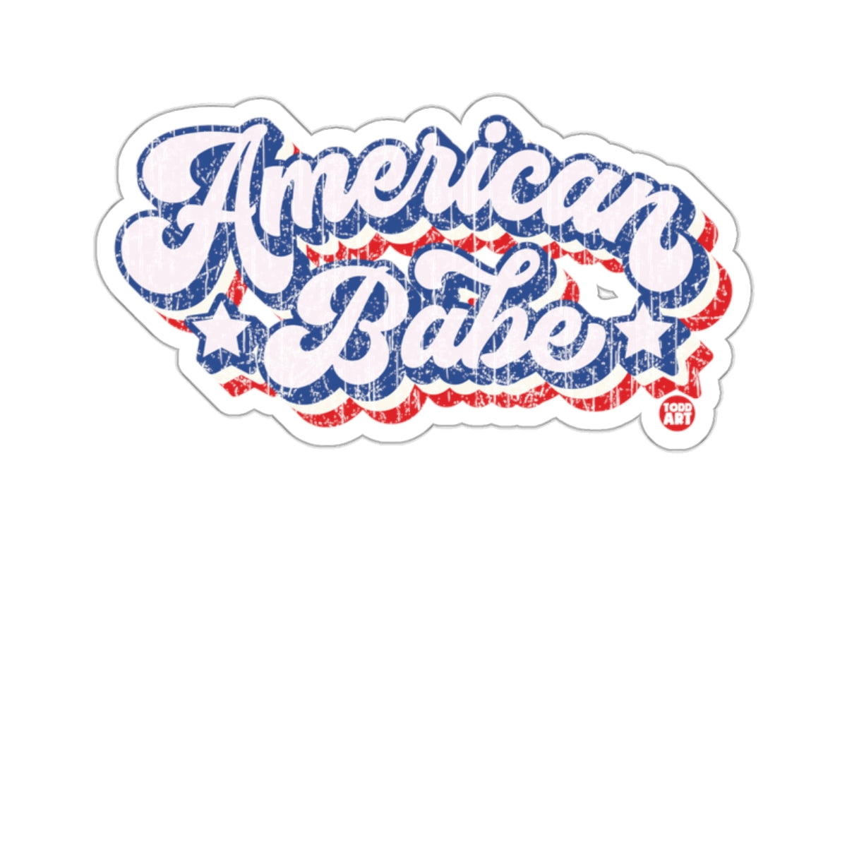 American Babe patriotic themed sticker design
