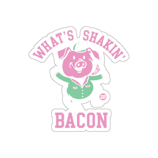 What's Shakin' Bacon Pig with Jacket Funny Pink sticker