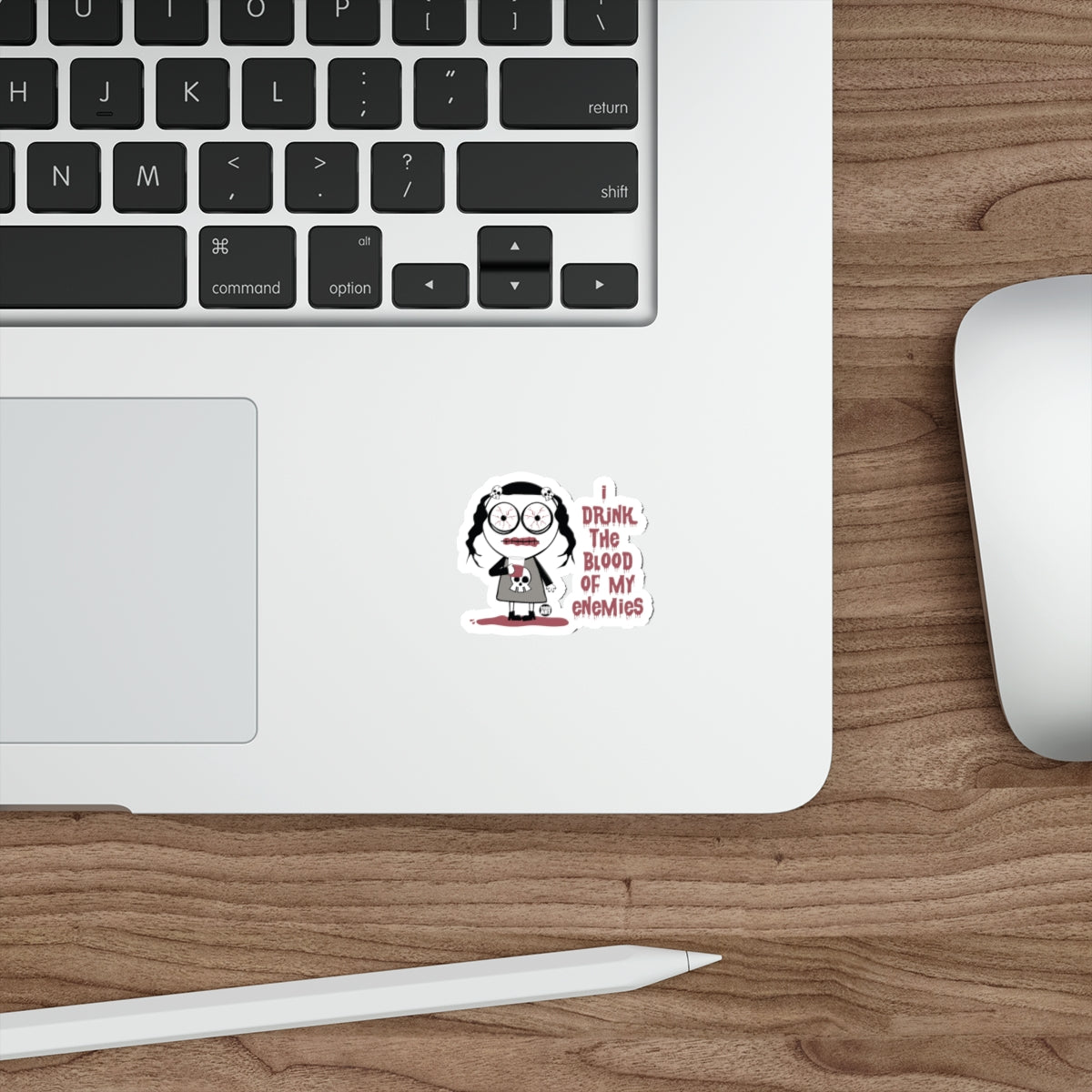 I Drink The Blood Of My Enemies Laptop Sticker