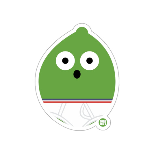 Todd Art Green Character Sticker with Big Eyes