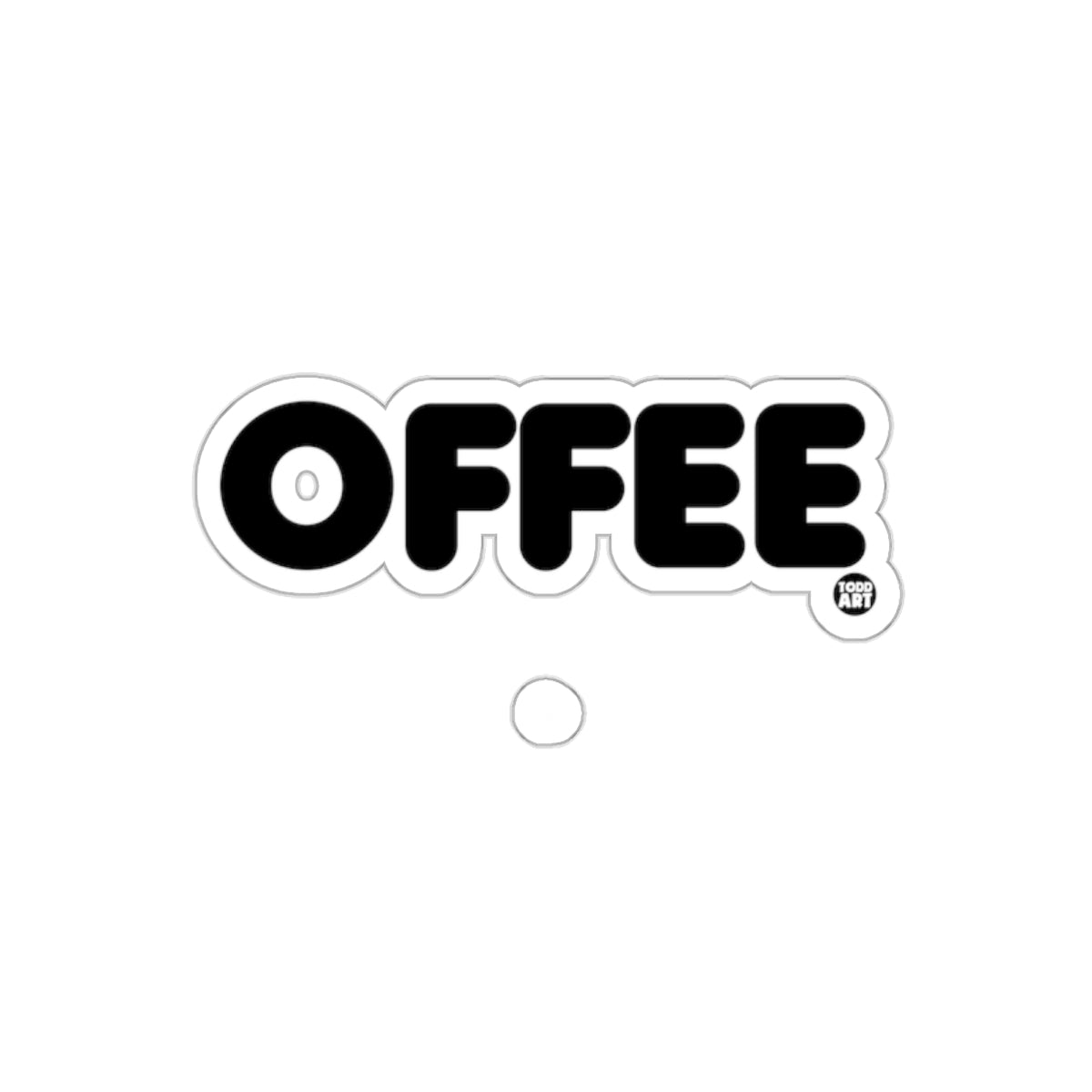 Offee Sticker with Bold Black Text for Unique Style