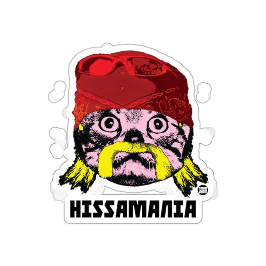 Hissamania Funny Cat Sticker with Bandana and Glasses