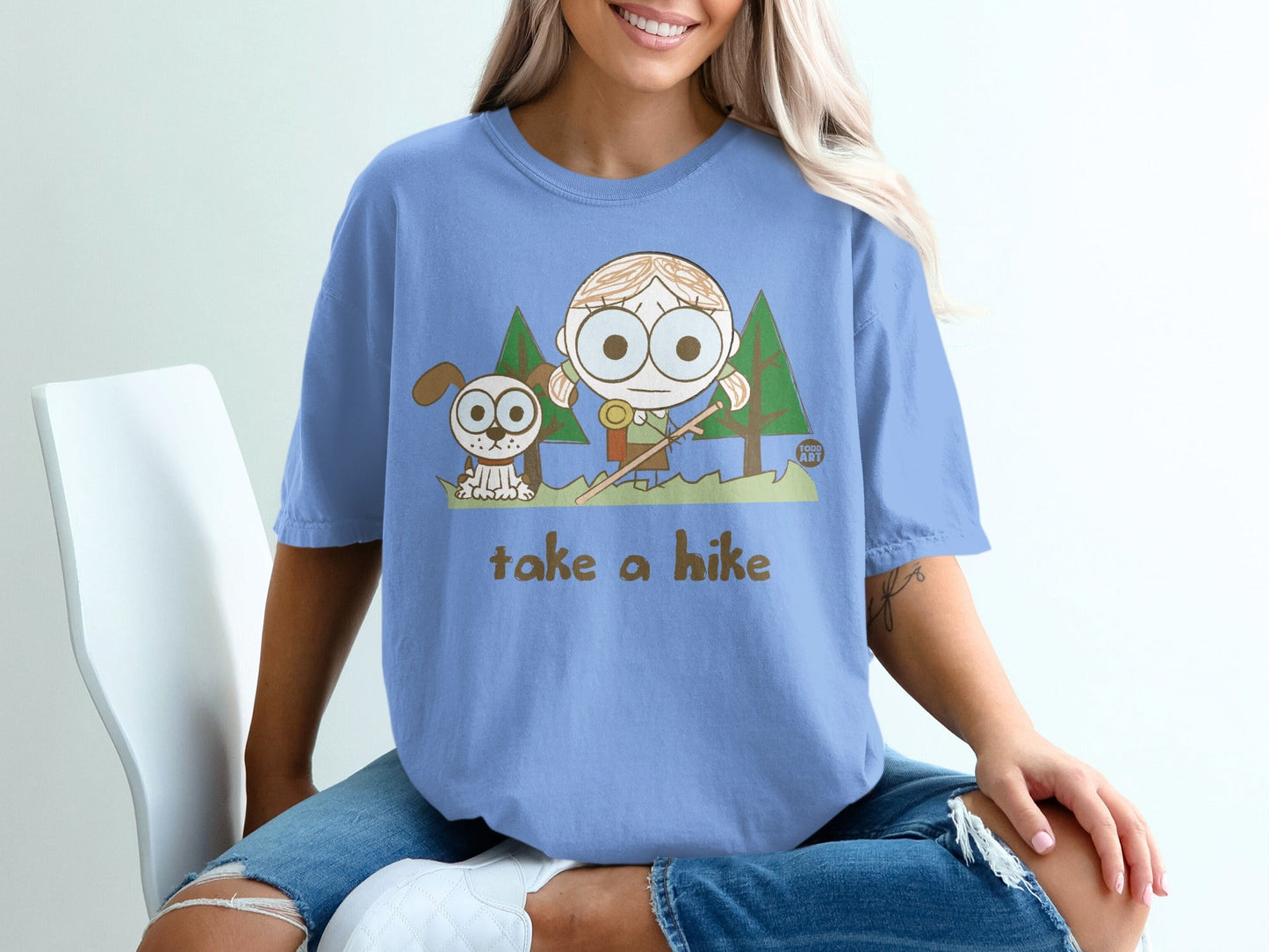 Take a Hike Cartoon Character T-Shirt