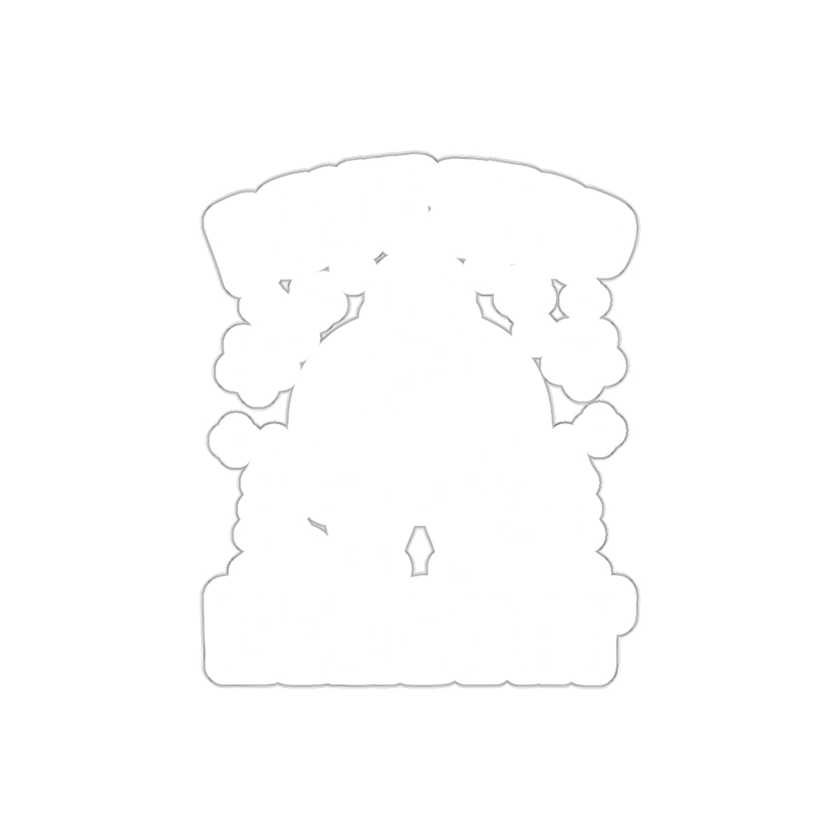 Cartoon Santa with Christmas Tree Sticker Product