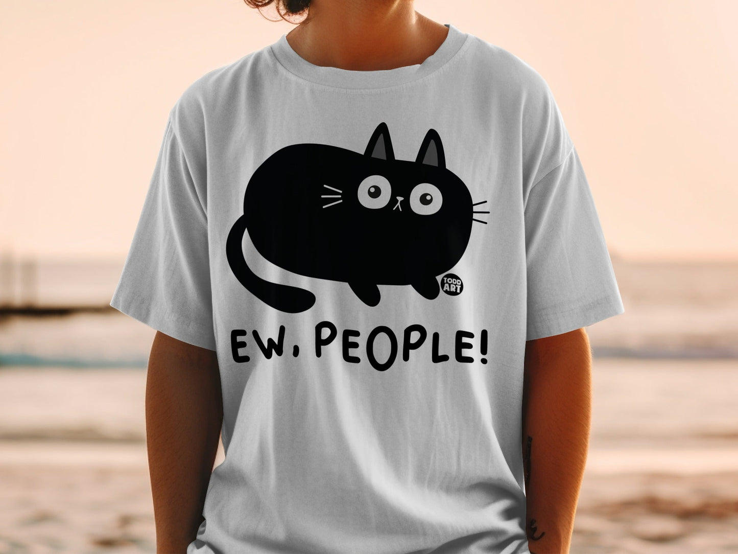 Ew People Cat Graphic Todd Art T-Shirt