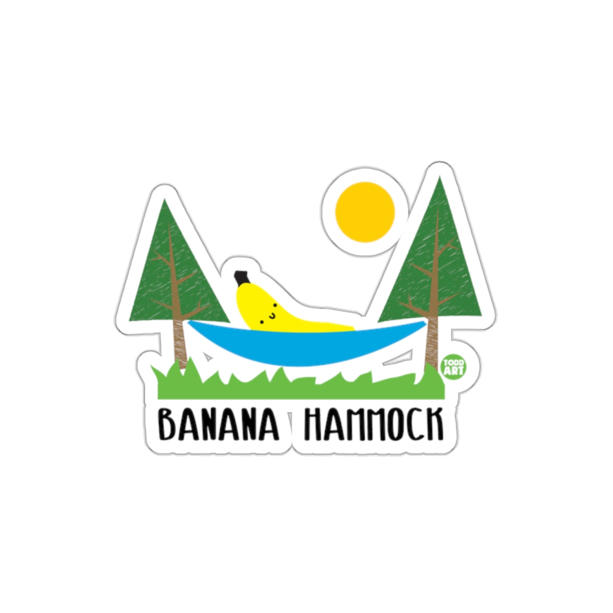 Banana Hammock Relaxation Sticker product type
