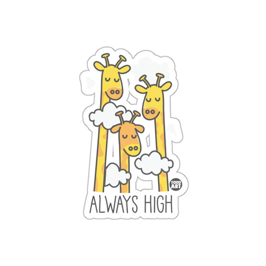 Always High Four Giraffes Sticker