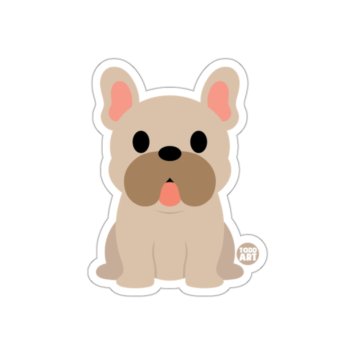 Cute Cartoon French Bulldog Sticker for Pet Lovers
