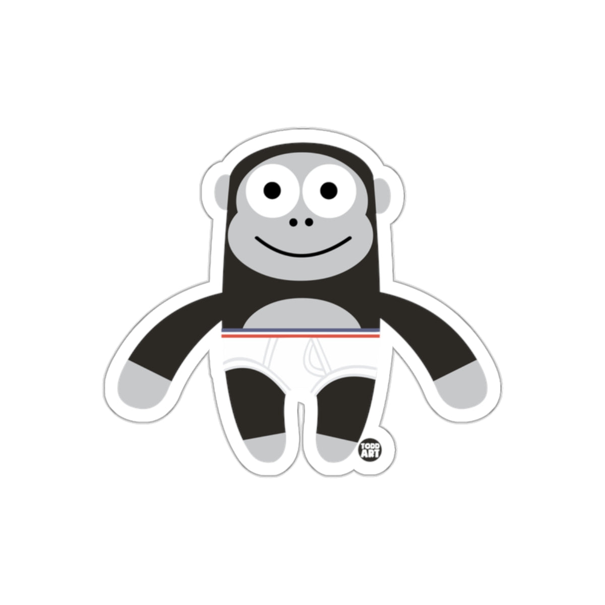 Cute Smiling Monkey with Striped Belt Kids Toy