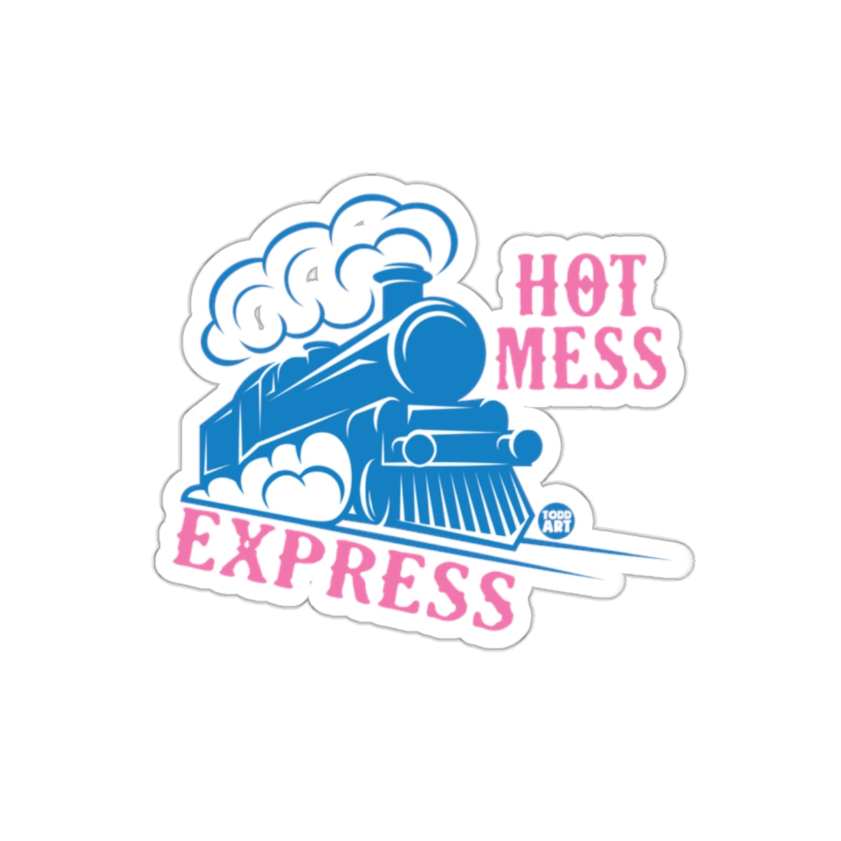 Hot Mess Express Train Sticker Fun Design