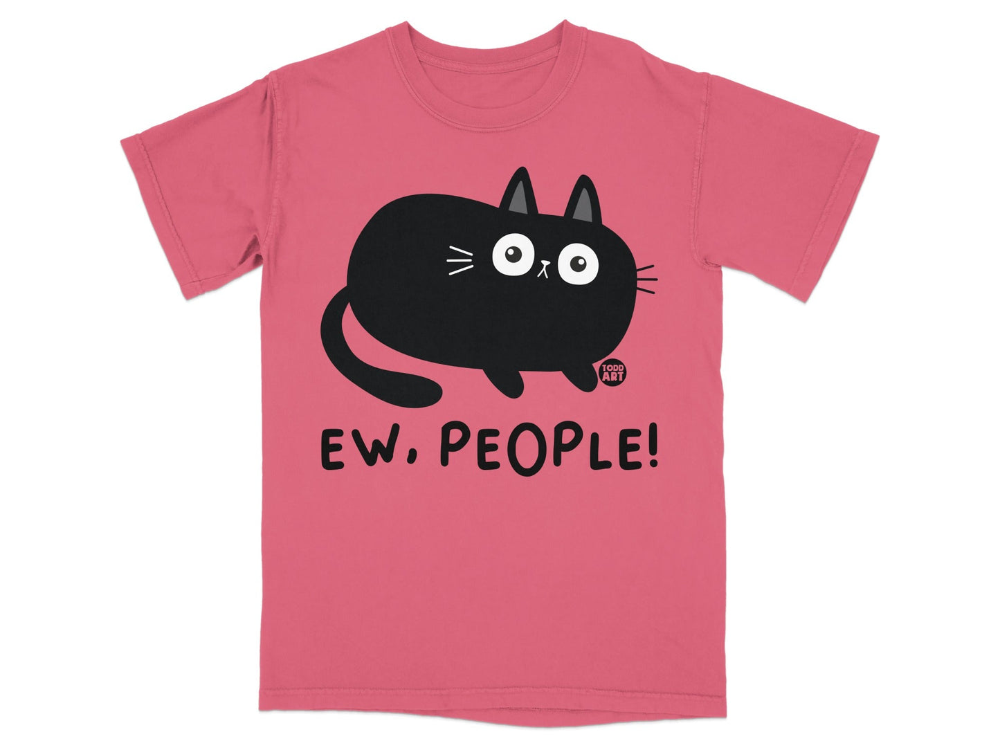 Ew People Cat Design T-Shirt for Casual Wear