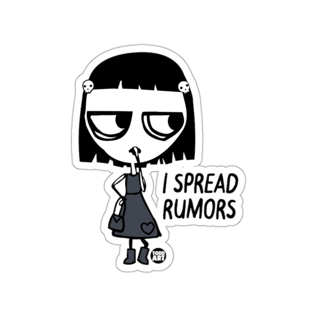 I Spread Rumors Funny Character Design Sticker