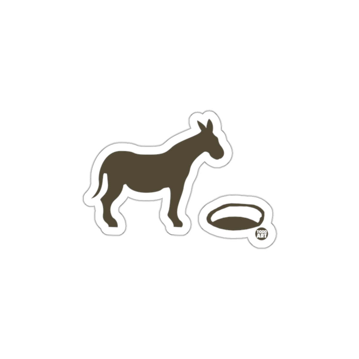 Todd Art Donkey and Oval Shaped Sticker Set