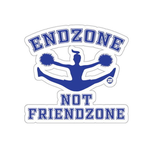 Endzone Not Friendzone Cheerleader Silhouette Stickers