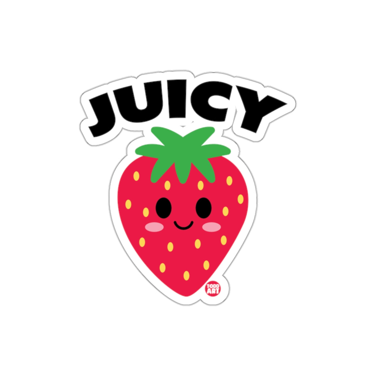 Juicy Smiling Strawberry Cute Sticker for Fun