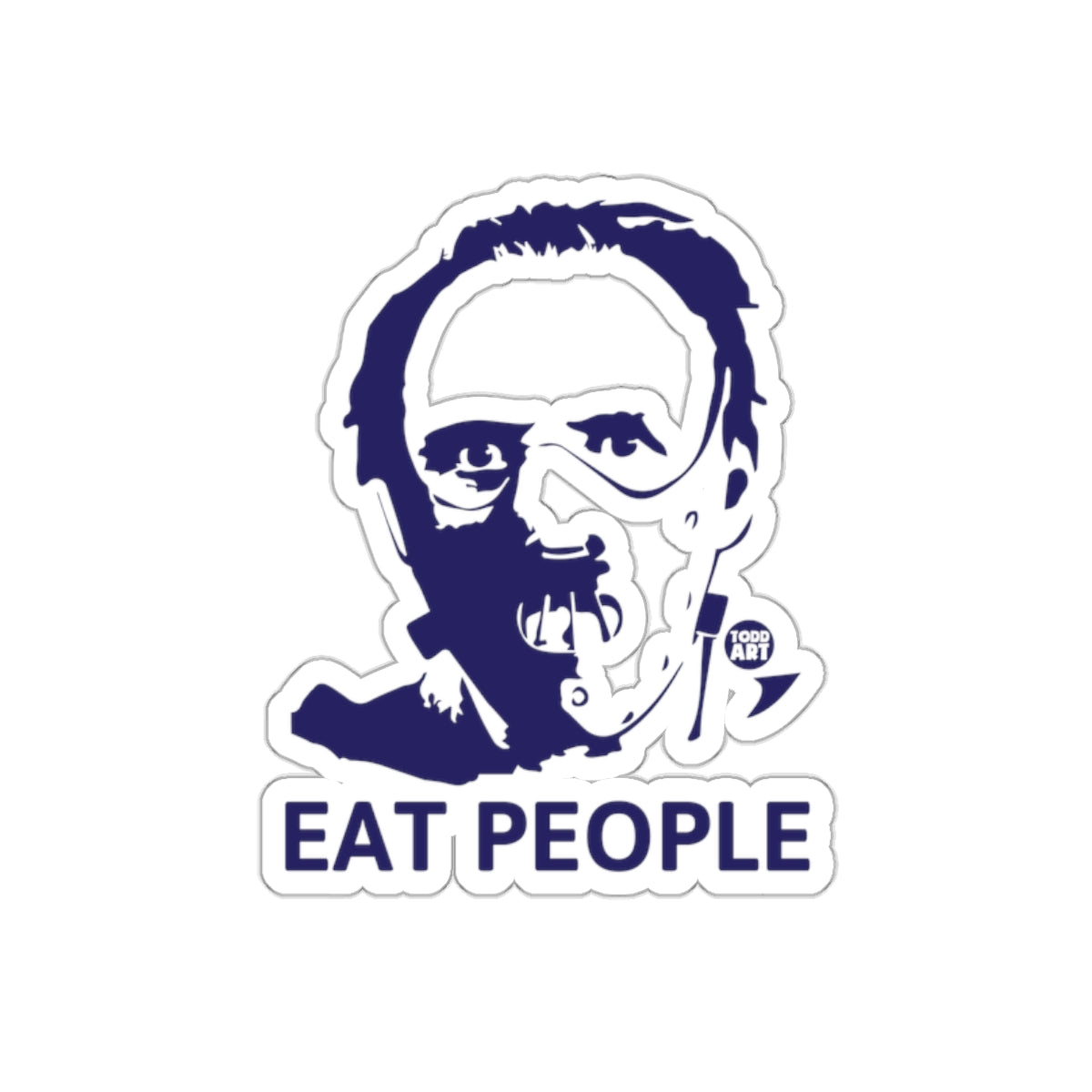 Eat People Hannibal Lecter Minimalist Illustration Stickers