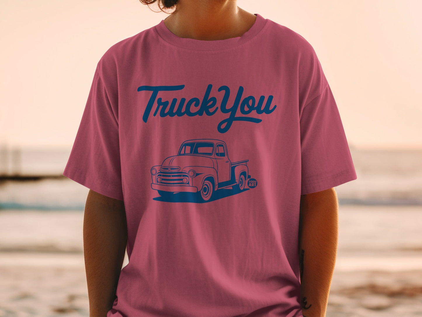 Vintage TruckYou Cool Graphic Casual T-Shirt