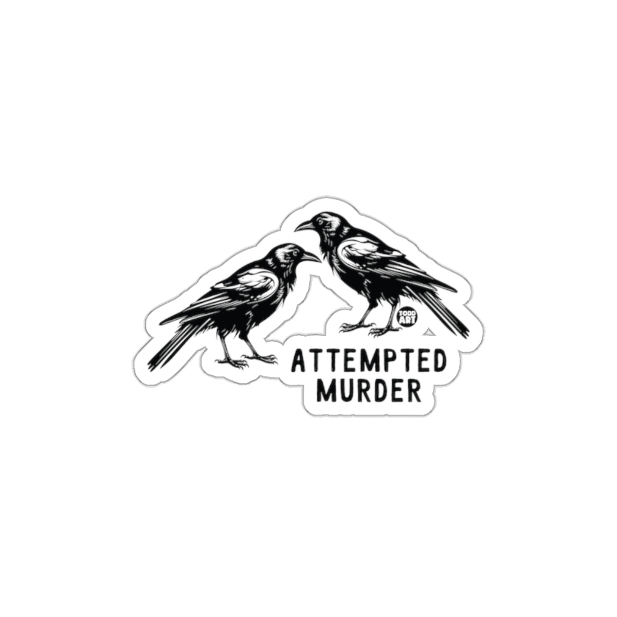 Attempted Murder Illustration Sticker for Your Collection