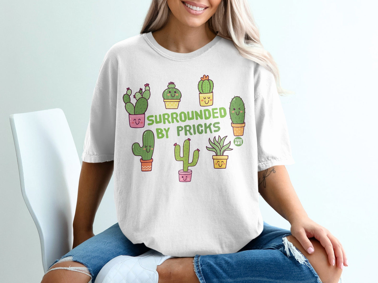 Surrounded by Pricks Cactus Graphic T-Shirt Product