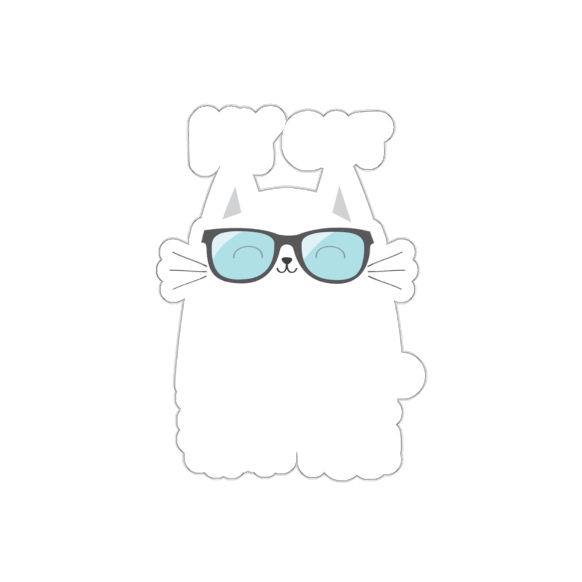 Funny Cat Wearing Glasses My Cat Sticker Product